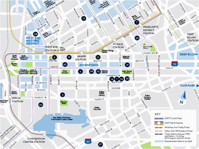 dallas maps downtown neighborhood mass transit maps