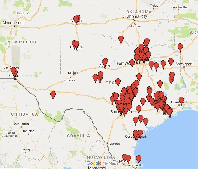 texas brewery brewpub tour listings with map