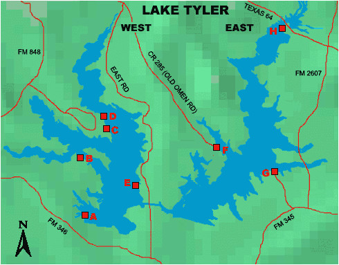 east texas lakes map business ideas 2013