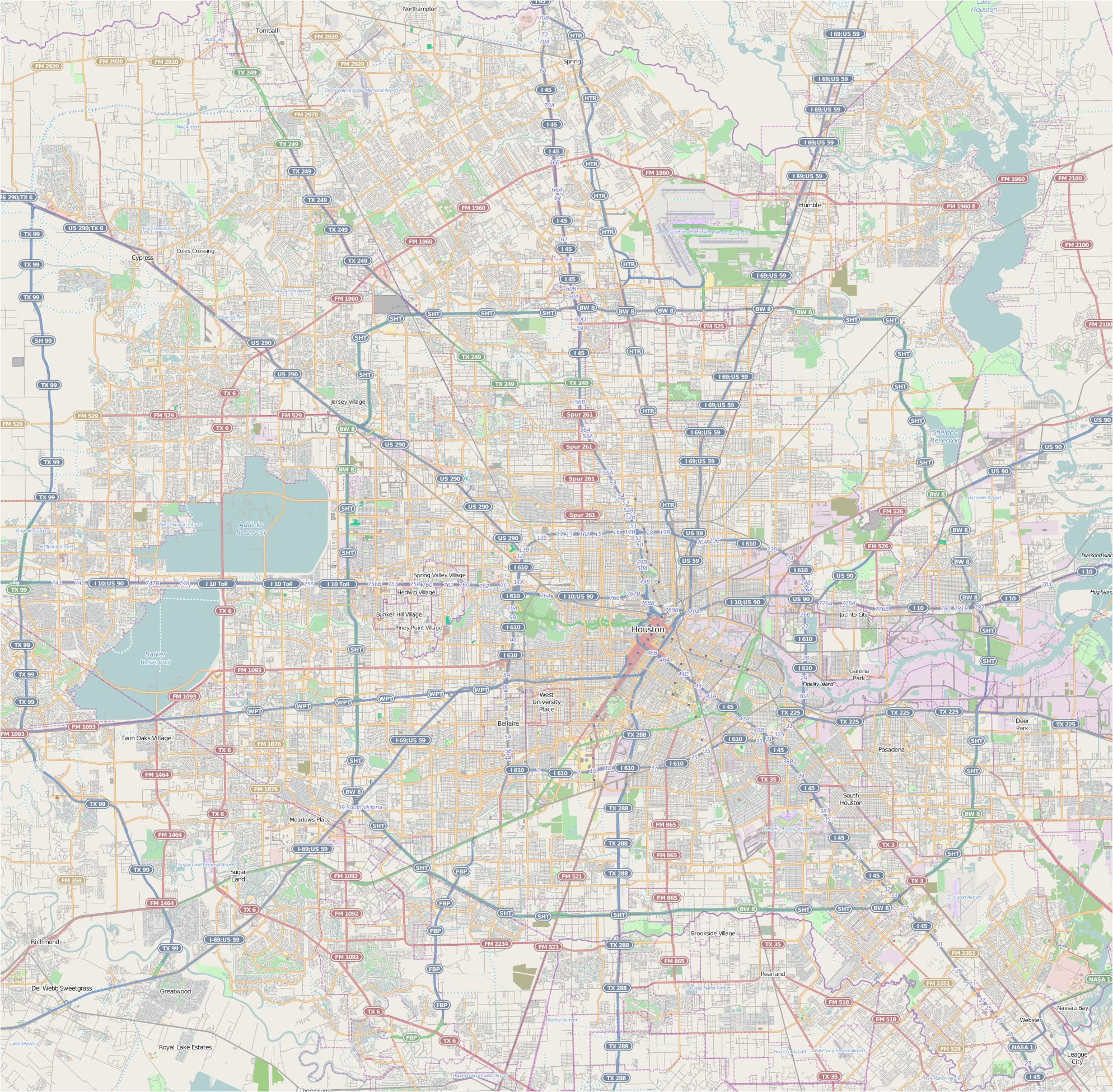 Map Of Huston Texas File Map Houston Jpg Wikimedia Commons