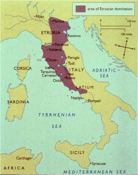 map of italy showing etruscan territory italian 3 italy map