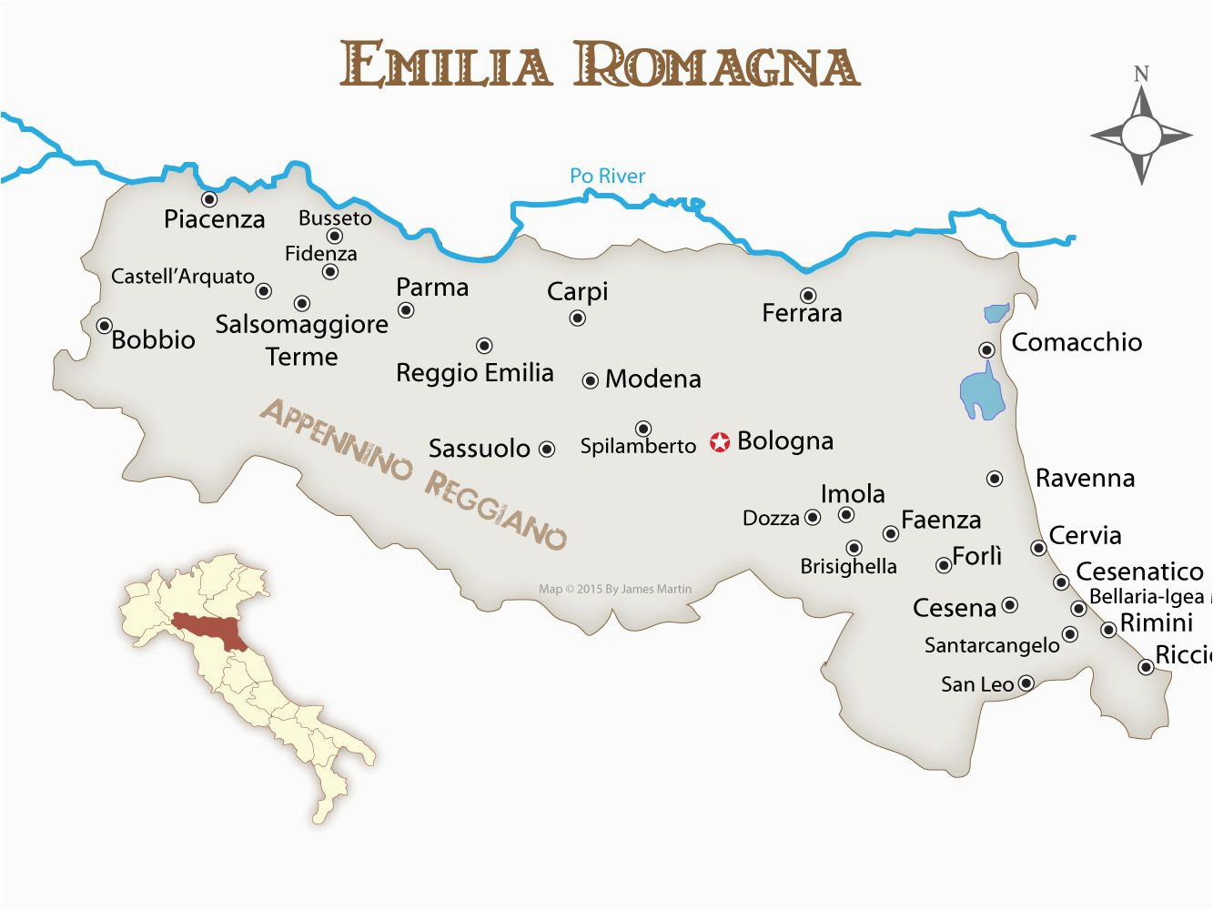 where to go in the emilia romagna region of italy