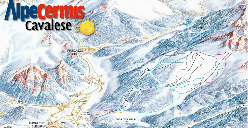 Map Of Italy Ski Resorts Bergfex Ski Resort Alpe Cermis Cavalese Val Di Fiemme Skiing Of Map Of Italy Ski Resorts 