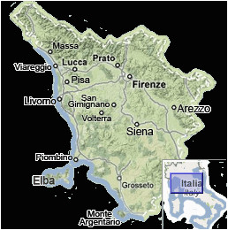 Map Of Italy Tuscany area Tuscany Map Map Of Tuscany Italy