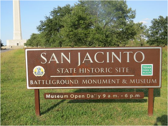 welcome board picture of san jacinto battleground state historic