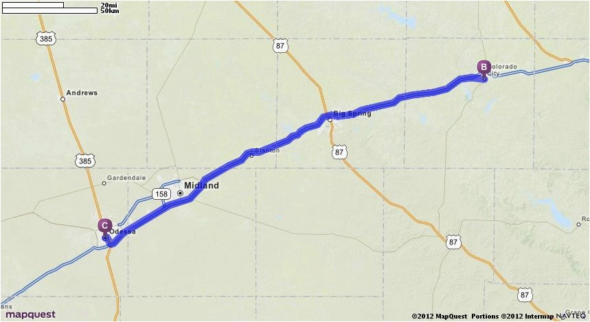 driving directions from odessa texas to odessa texas mapquest
