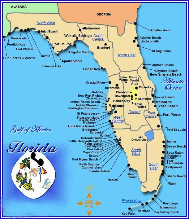 florida gulf coast map florida in 2019 map of central florida