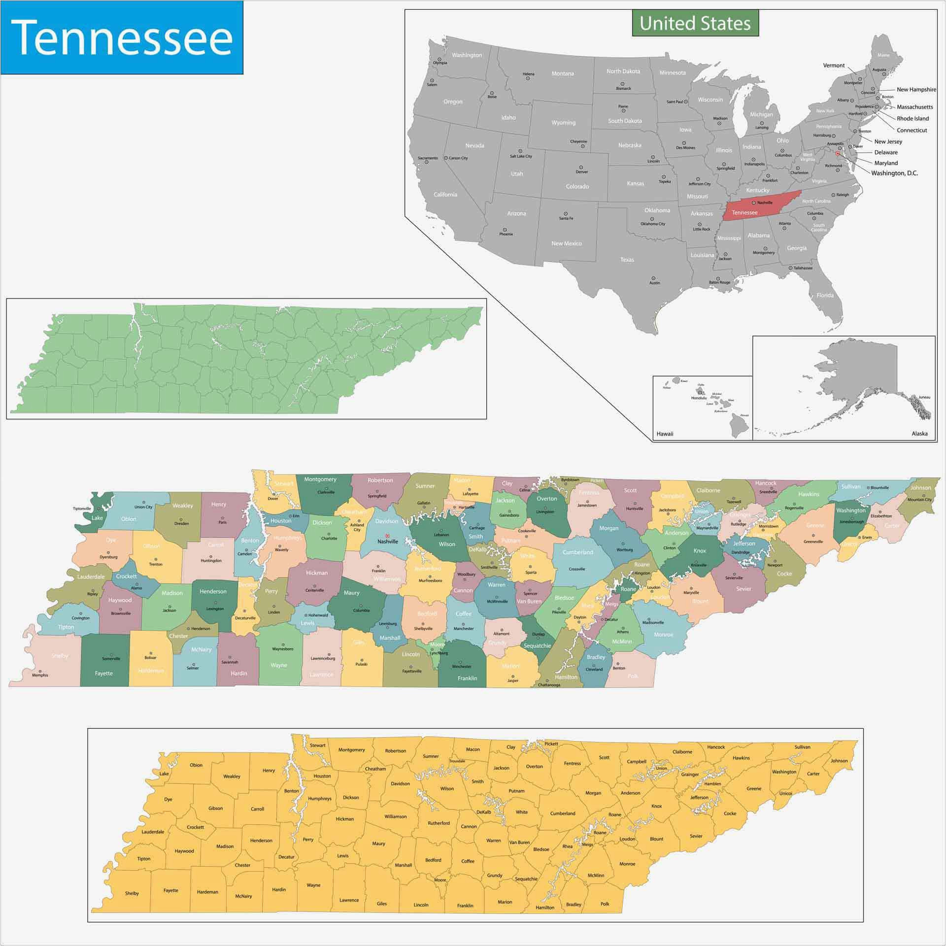 old historical city county and state maps of tennessee