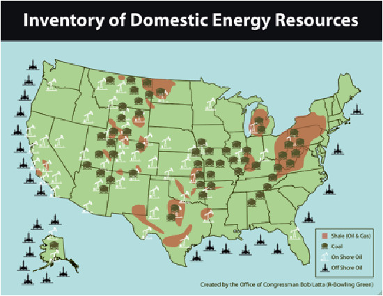 natural resources map of usa location of domestic energy