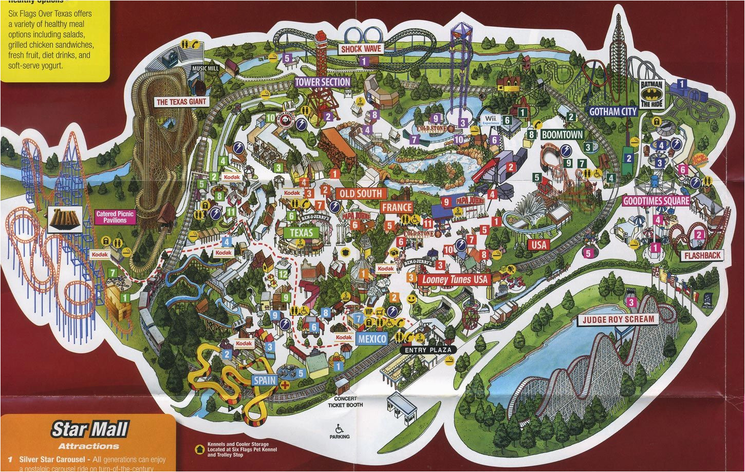 image result for six flags texas map park map designs texas
