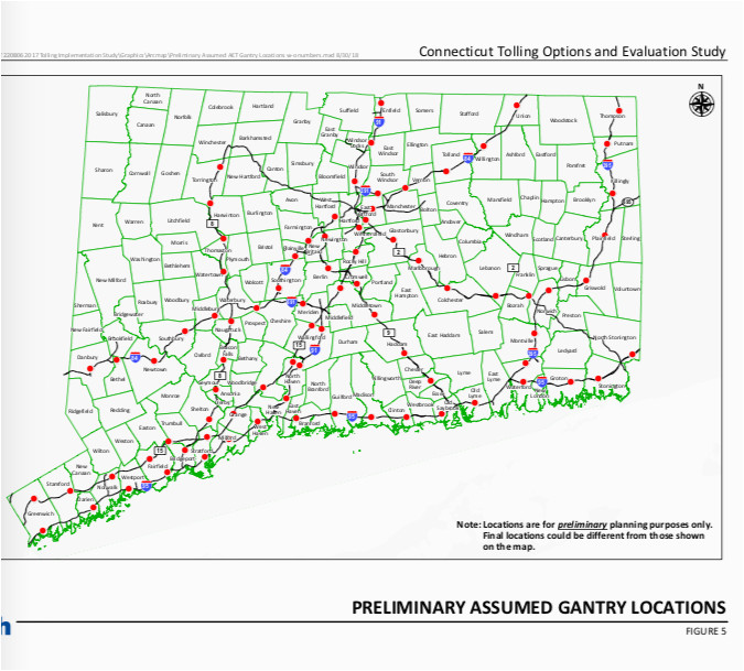 new ctdot study calls for 82 tolling gantries on connecticut