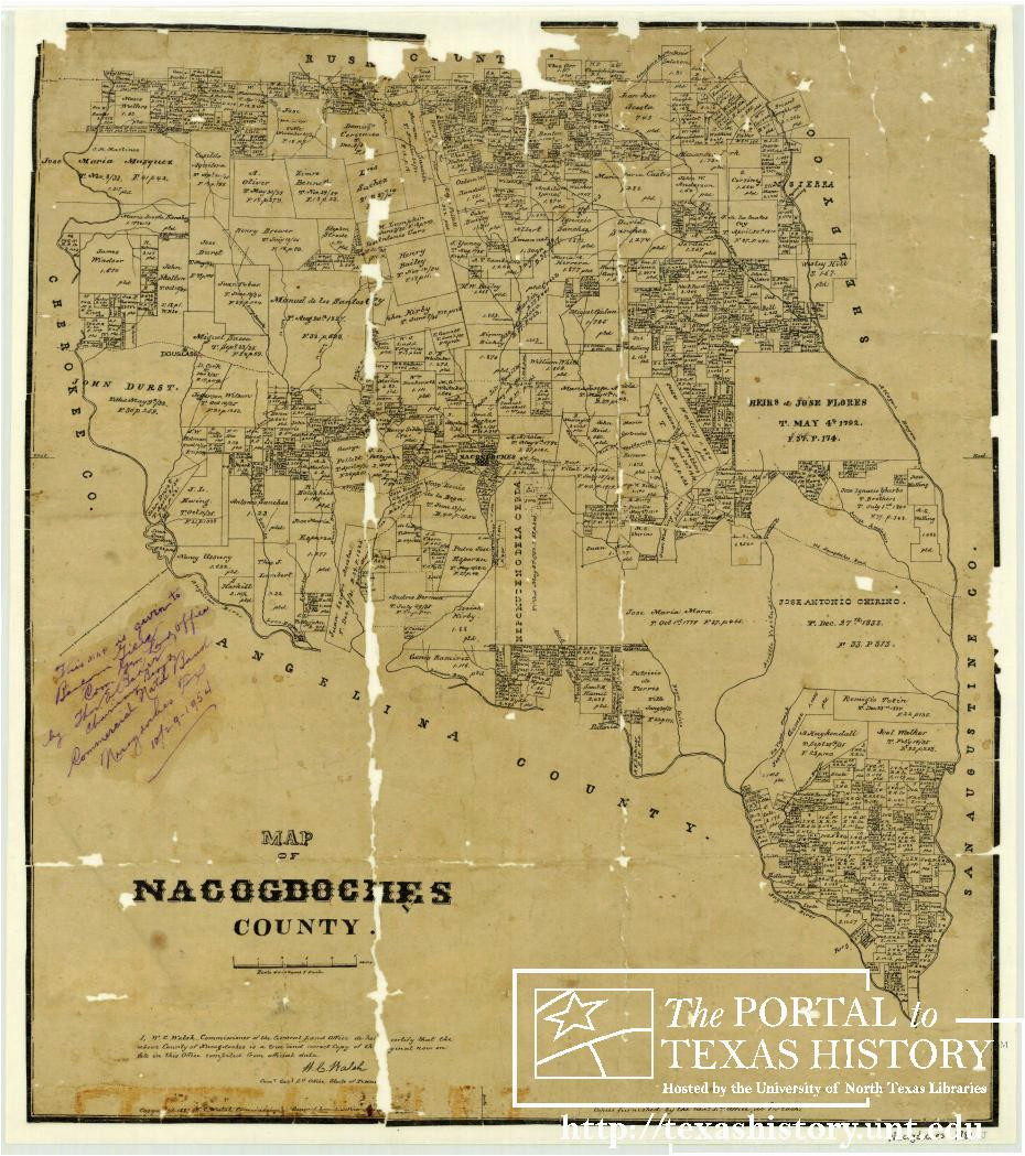 map of nacogdoches county the portal to texas history