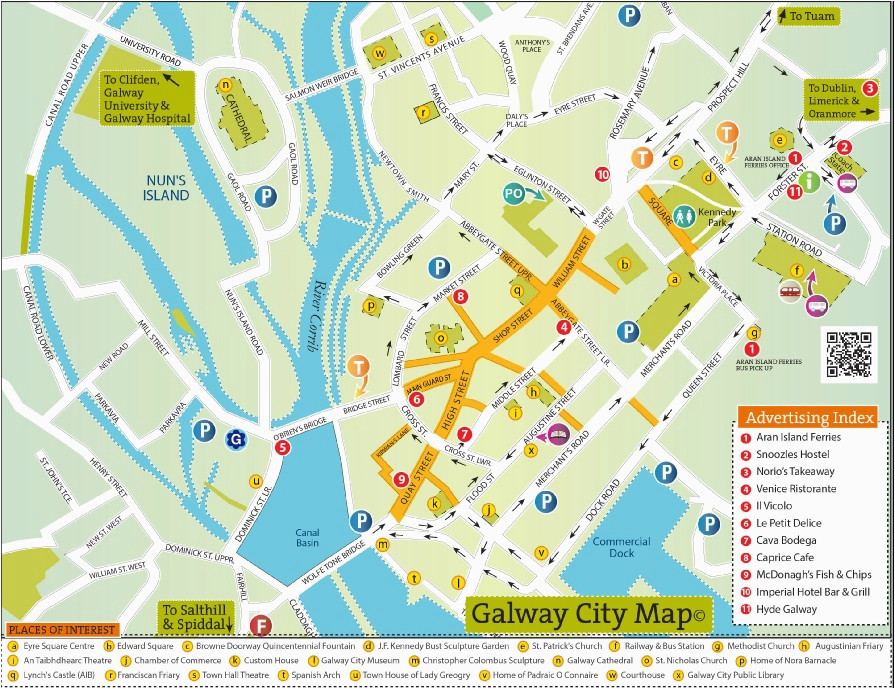 street map of galway town