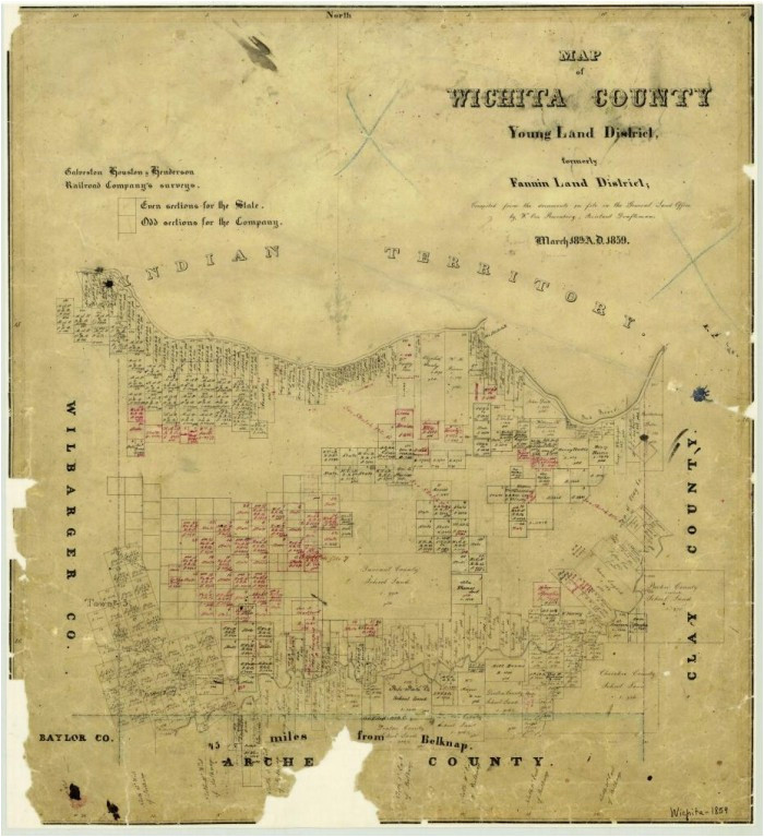 map of wichita county the portal to texas history