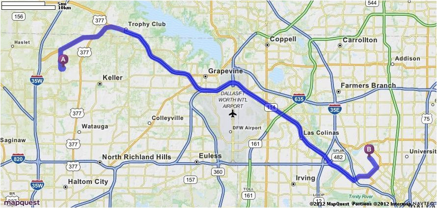 driving directions from 4953 ambrosia dr fort worth texas 76244 to