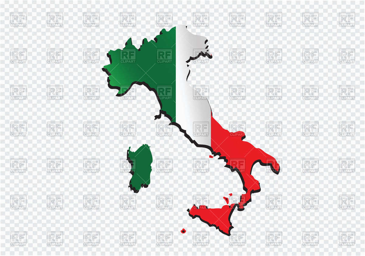 italy map outline and flag vector image of signs symbols maps
