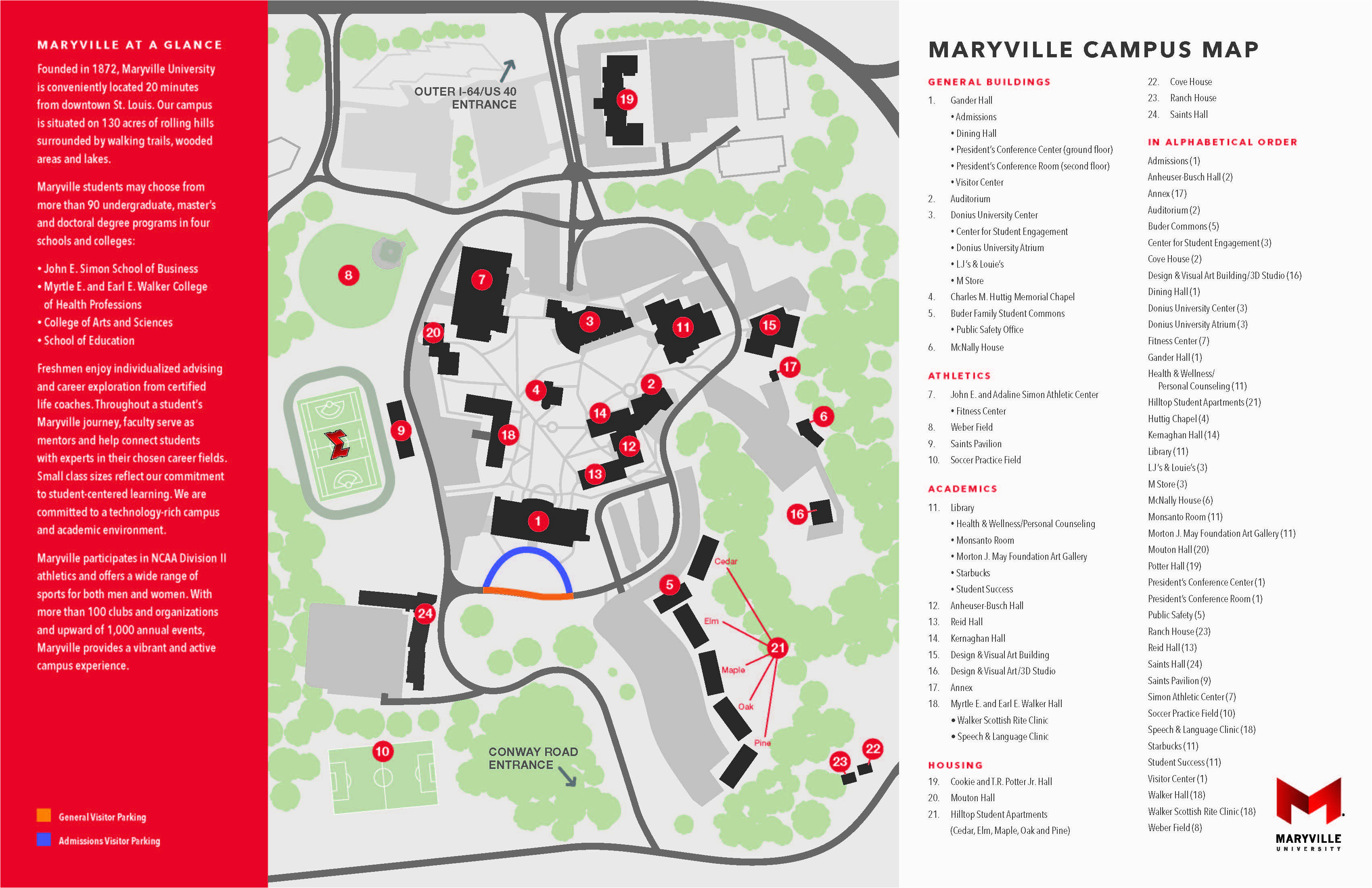maryville university campus map woestenhoeve