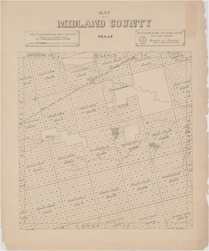 map of midland county texas the portal to texas history