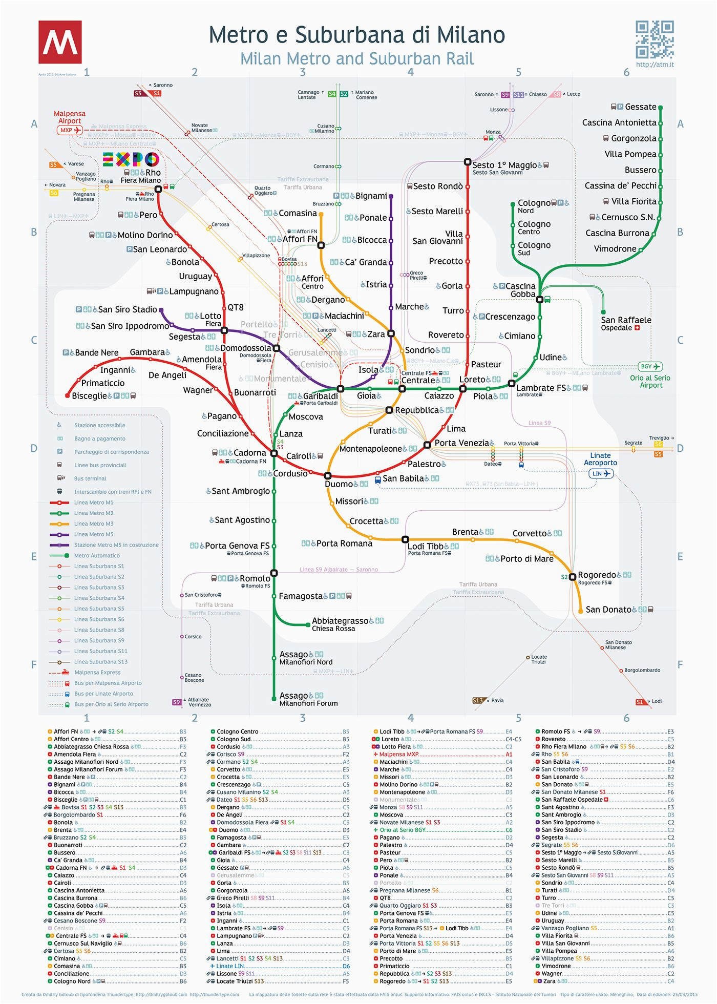 milan metro map cool