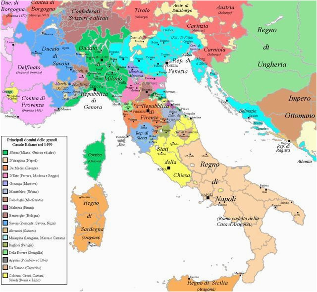 map of italy in 1499 interesting maps of italy karten italia