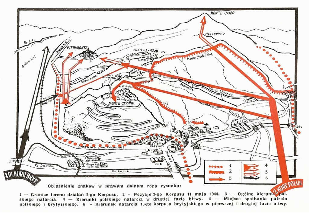 monte cassino battle map a