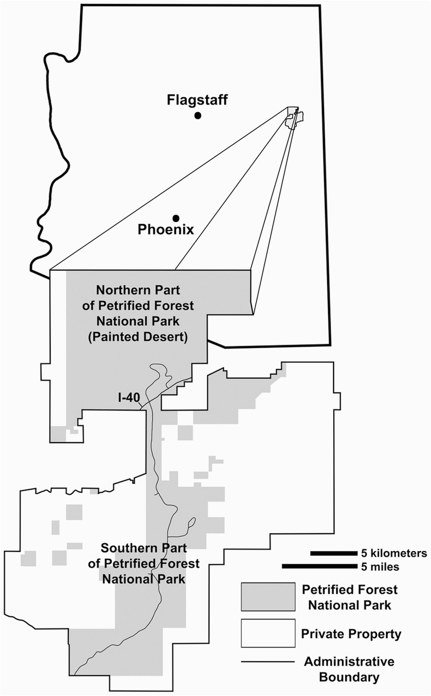 map of pefo and its location in northeastern arizona download