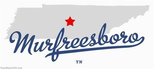 map of murfreesboro tennessee tn tennessee murfreesboro