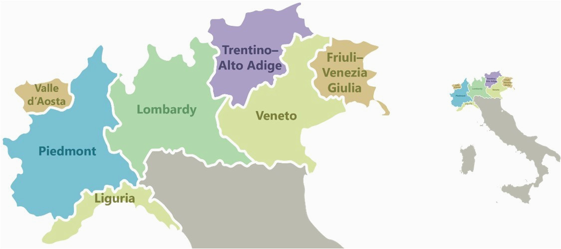 map of north italy regions