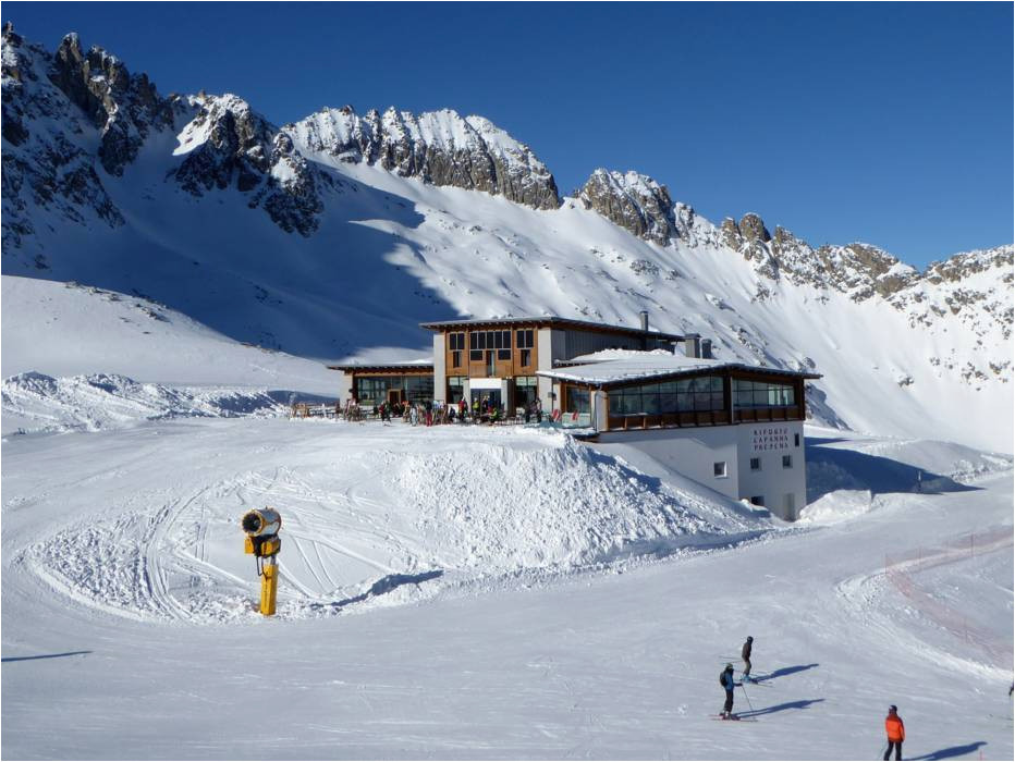 mountain restaurants huts ponte di legno tonale presena glacier