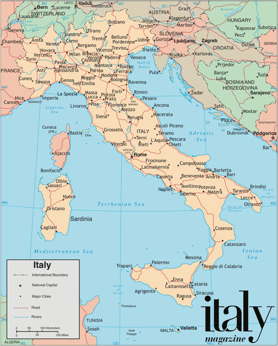 map of italy maps of italy