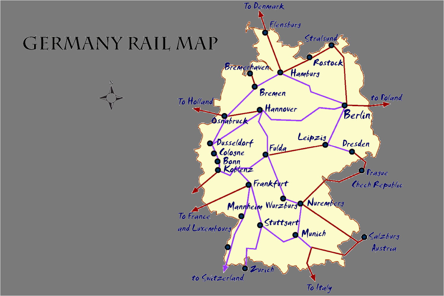 germany rail map and transportation guide