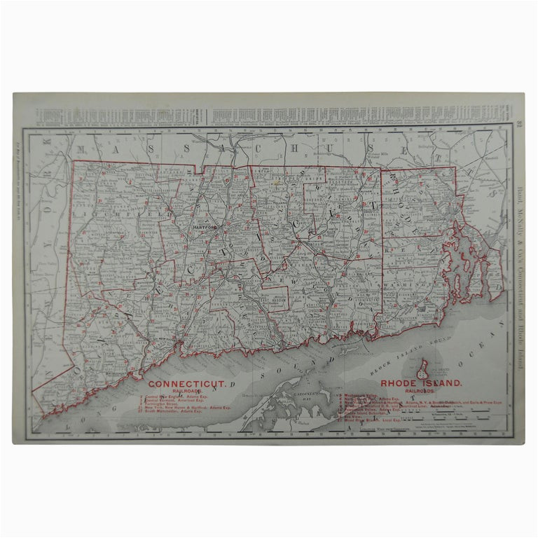 10 original antique maps of american states by rand mcnally circa