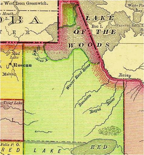 lake of the woods county mn genweb project maps