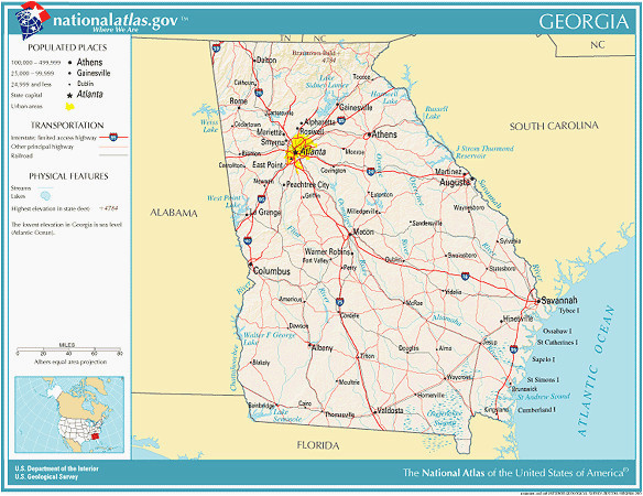 road map of tennessee and georgia printable maps reference