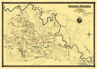 chickamauga battlefield tennessee 1895 32 x 23 genealogy