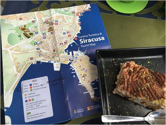 map and dessert picture of agora la cantina syracuse tripadvisor
