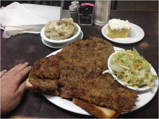 large chicken fried steak picture of mary s cafe strawn tripadvisor