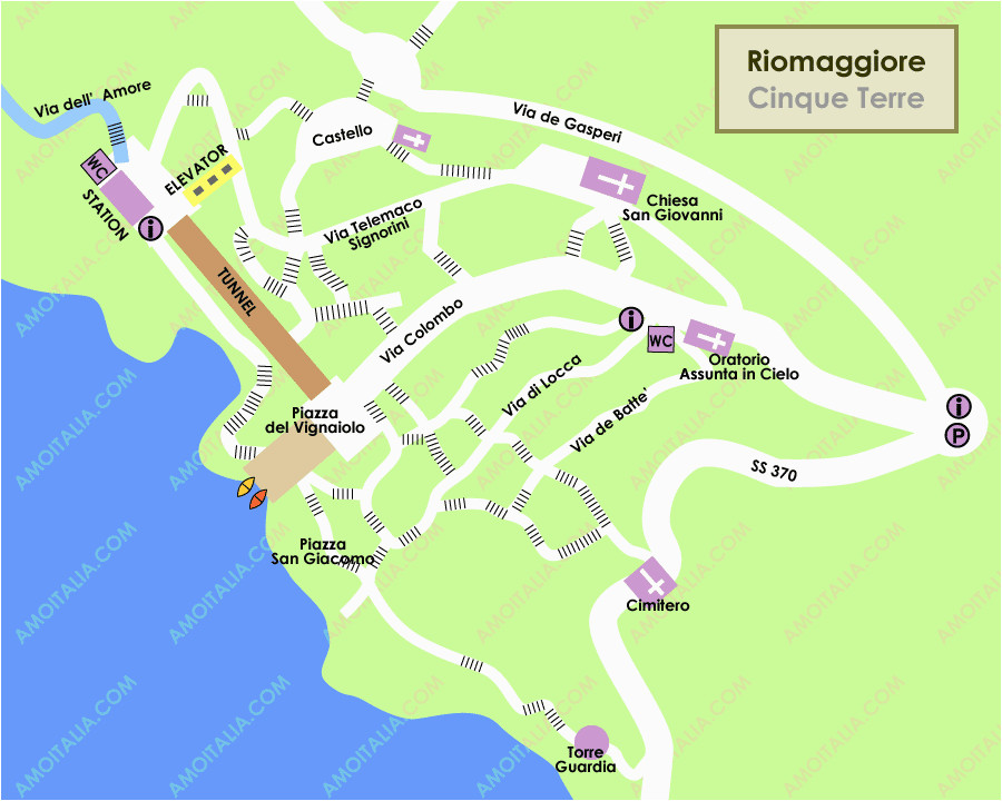 positano walking tour map