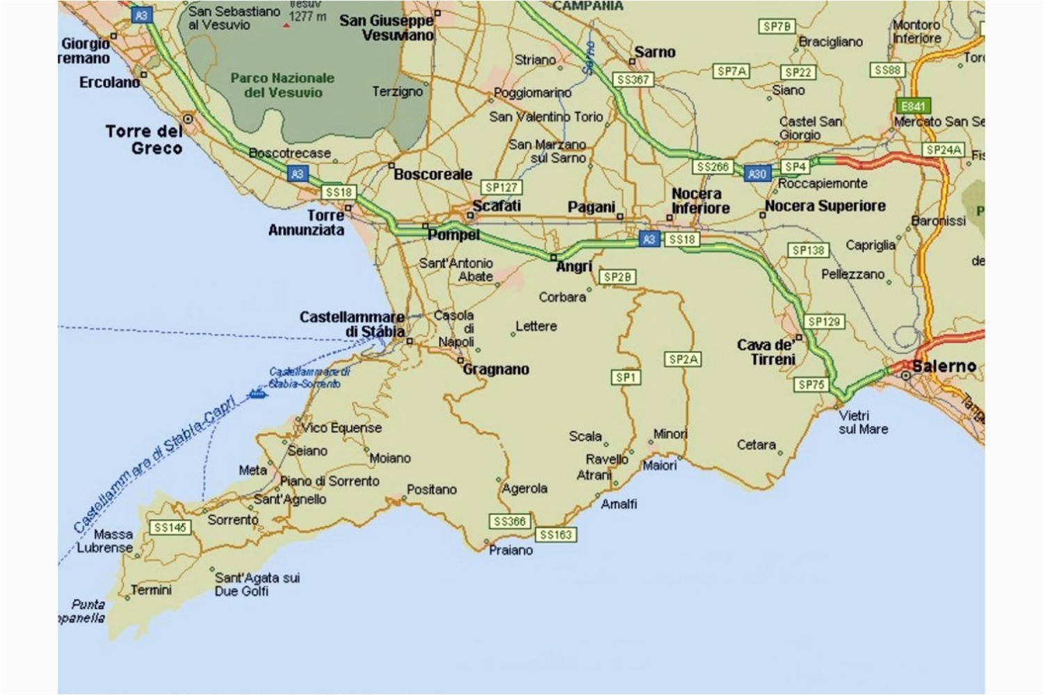 amalfi coast tourist map and travel information