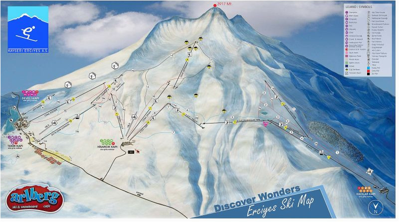 erciyes ski resort ski resort guide location map erciyes ski