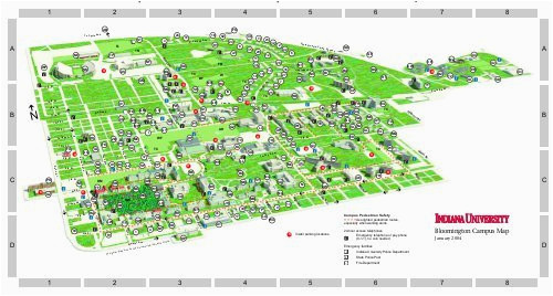 indiana university bloomington campus map