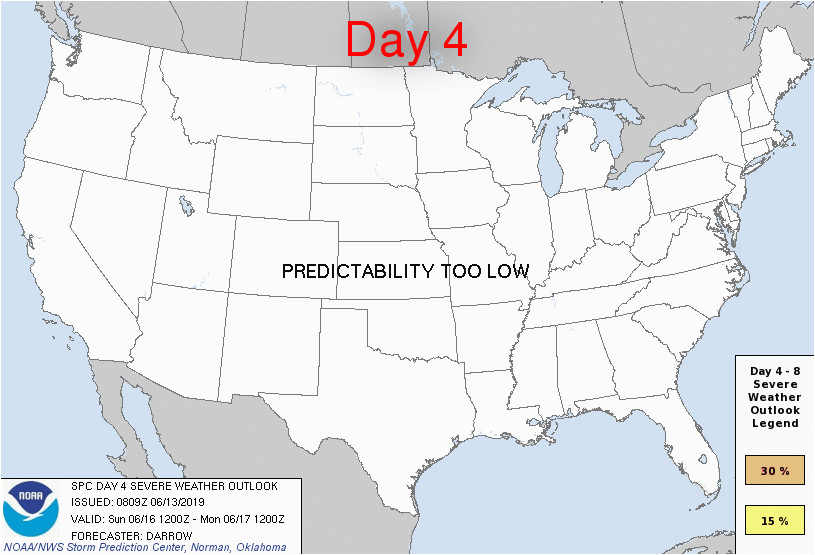 storm prediction center jun 13 2019 day 4 8 severe weather outlook
