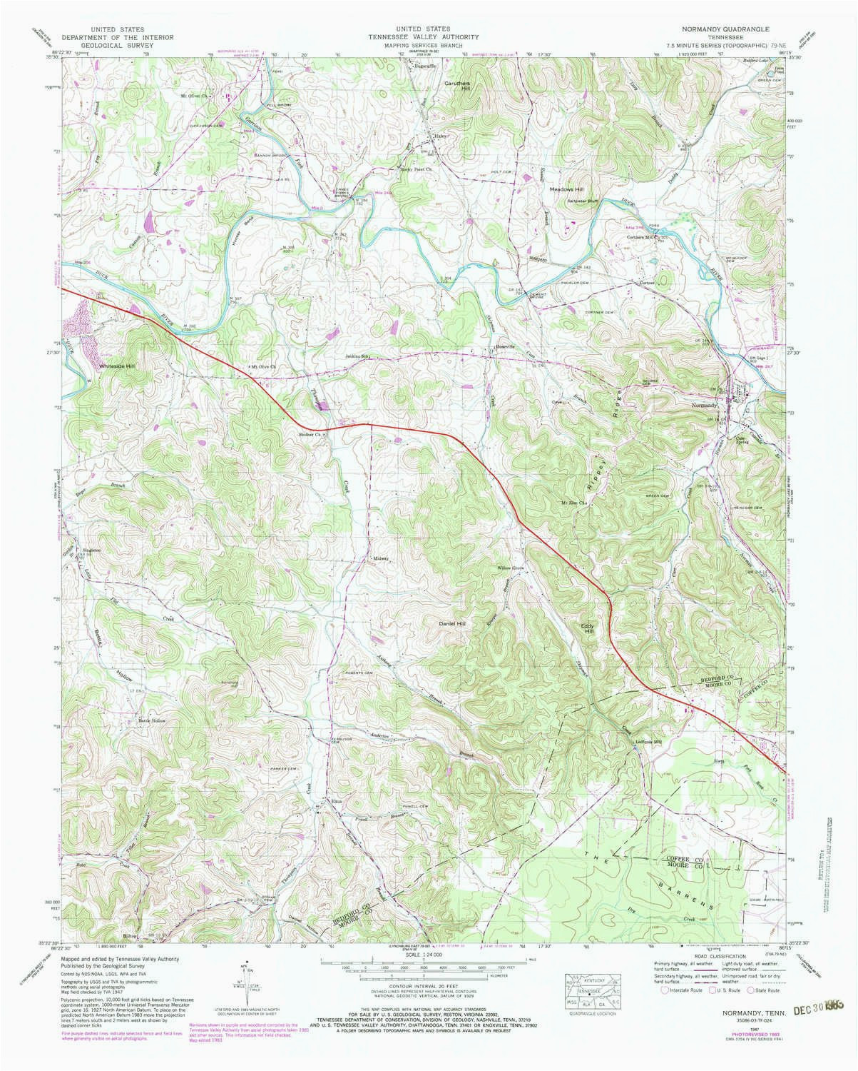 amazon com yellowmaps normandy tn topo map 1 24000 scale 7 5 x