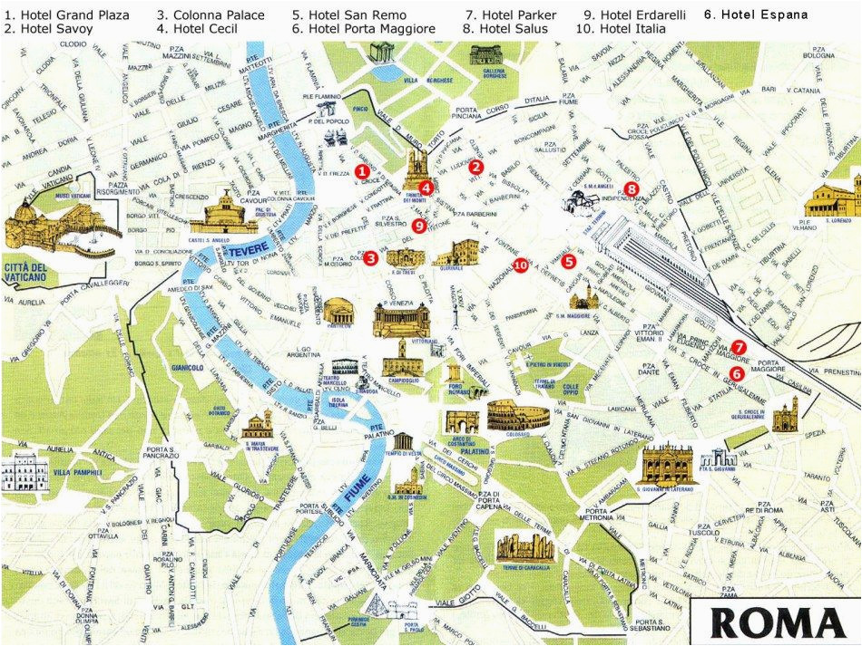map of rome italy rome map tourist map rome