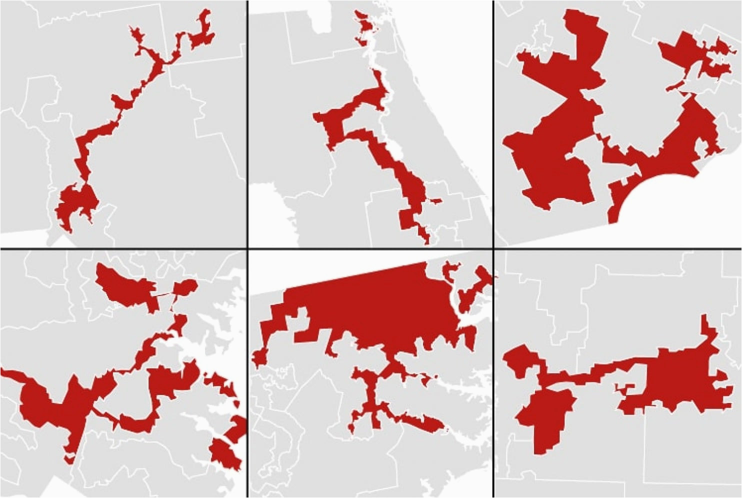 america s most gerrymandered congressional districts the