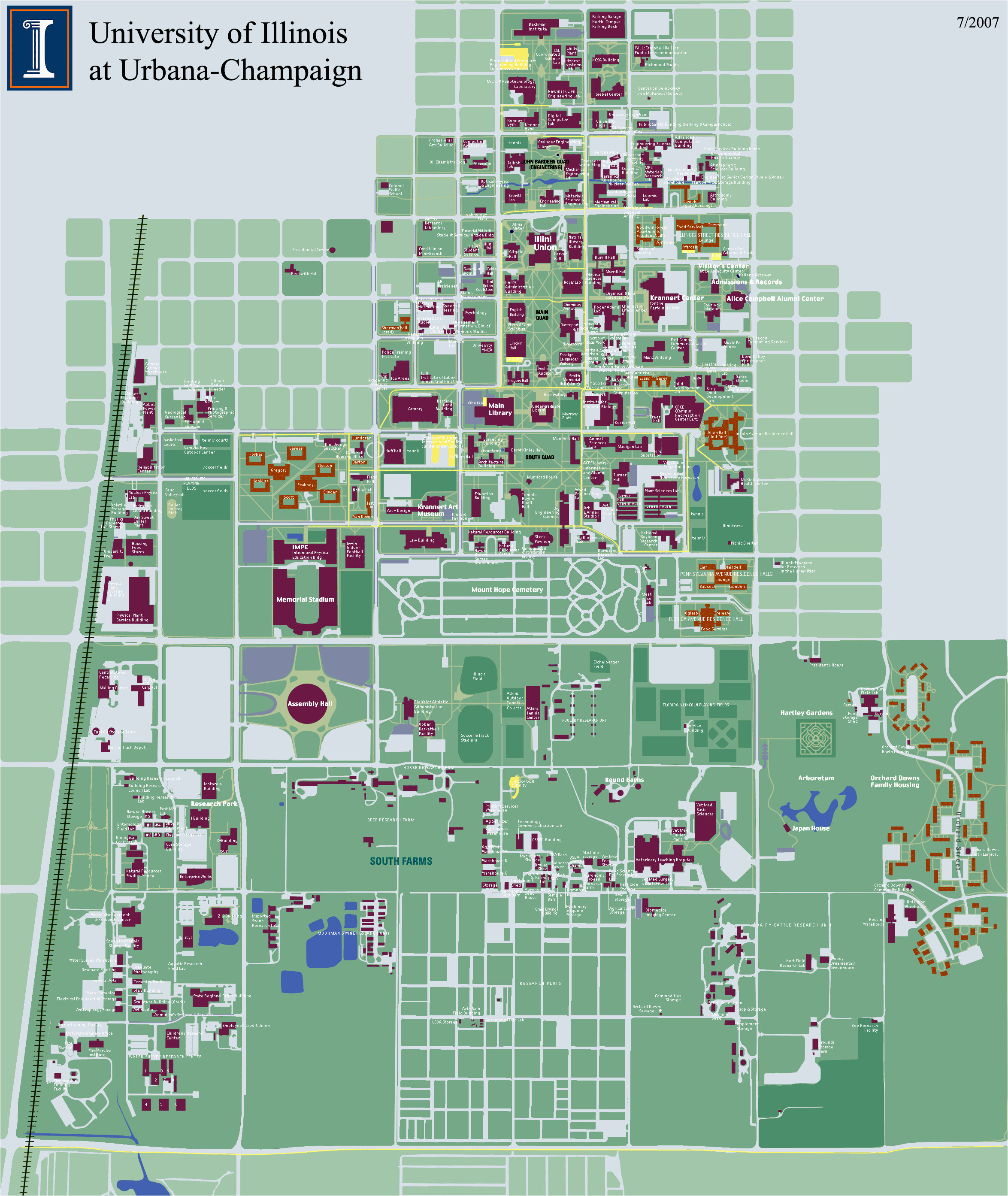 university of illinois at urbana champaign campus map 1401 west