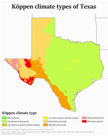 Texas Climate Map Texas Wikipedia