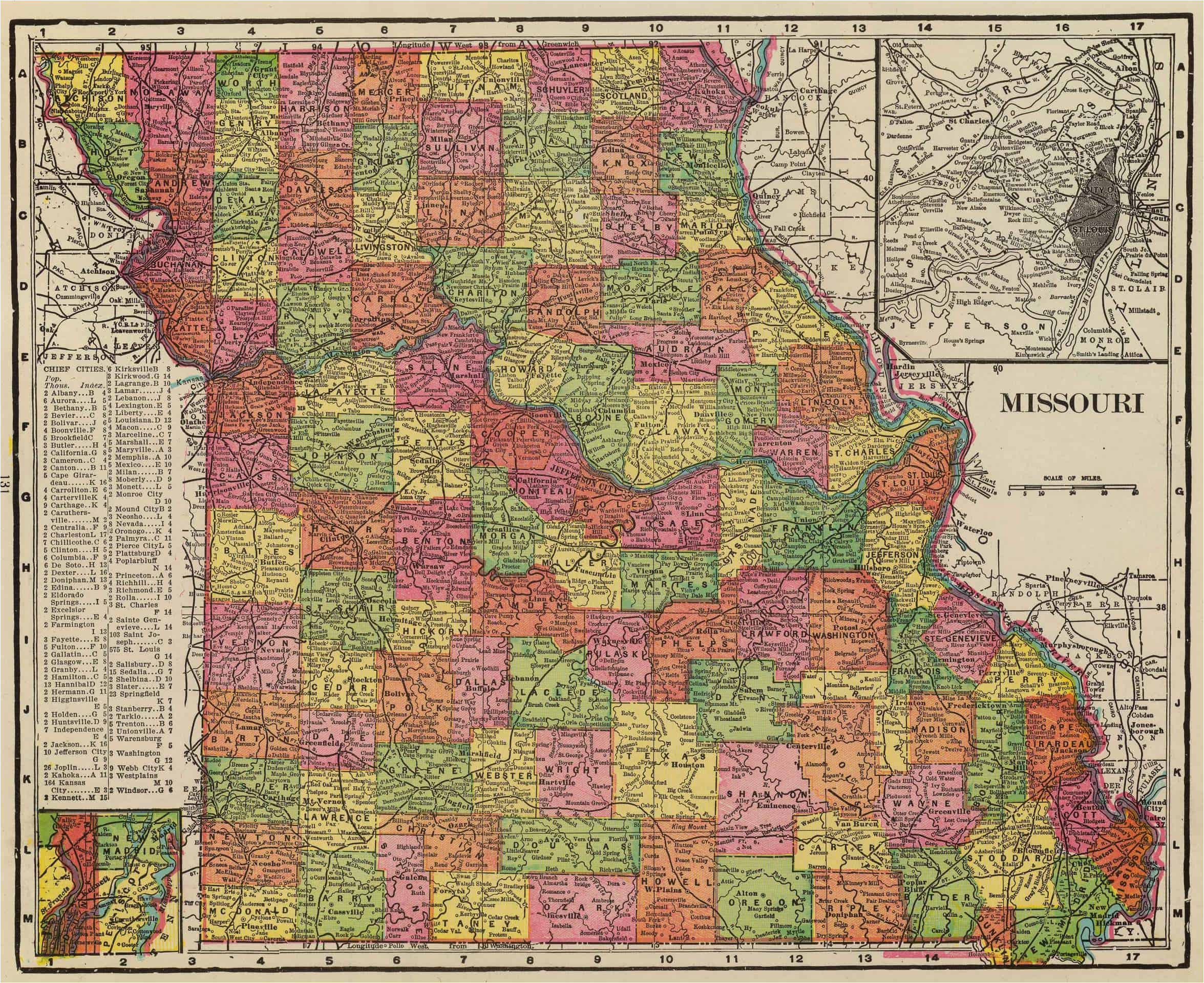old historical city county and state maps of missouri