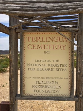 terlingua cemetery sign picture of ghost town texas terlingua