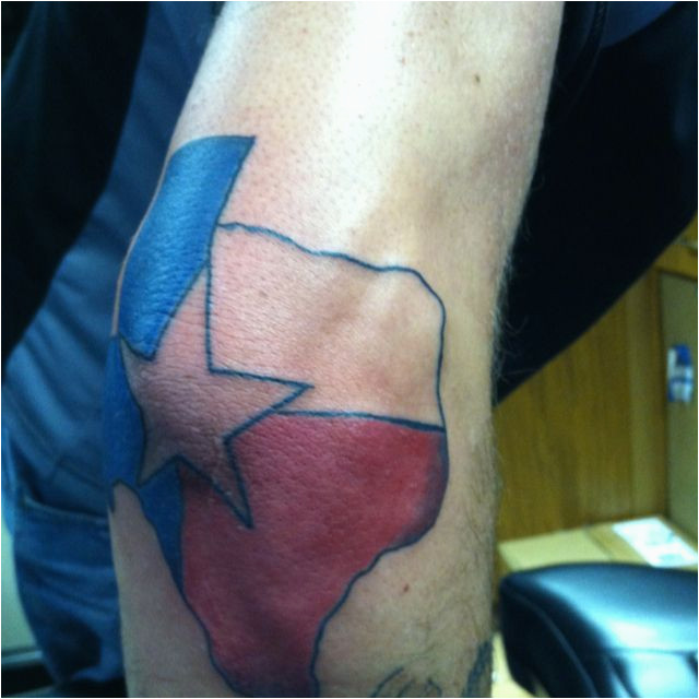 texas on elbow tattoos by rippy texas tattoos elbow tattoos